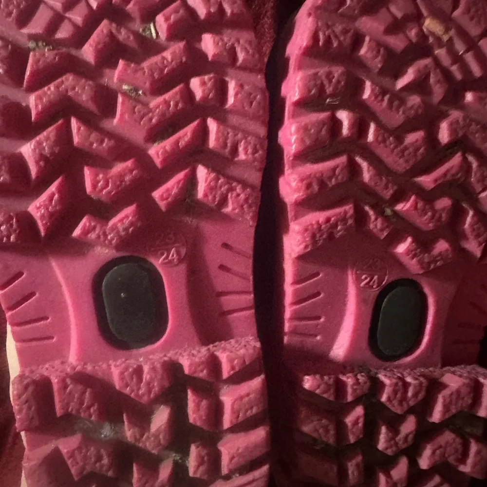 Merence Kids' Navy Unicorn‎ Waterproof Snow Boots with Pink Trim